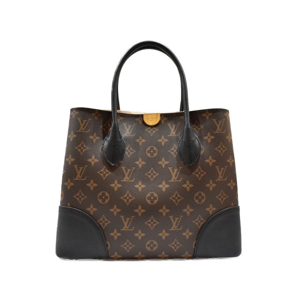 LOUIS VUITTON Flandrin Monogram Leather Noir Black Tote Bag Shoulder